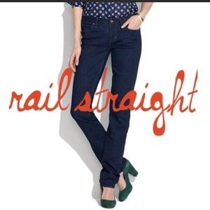 Madewell Rail Straight Jean 27 X 34